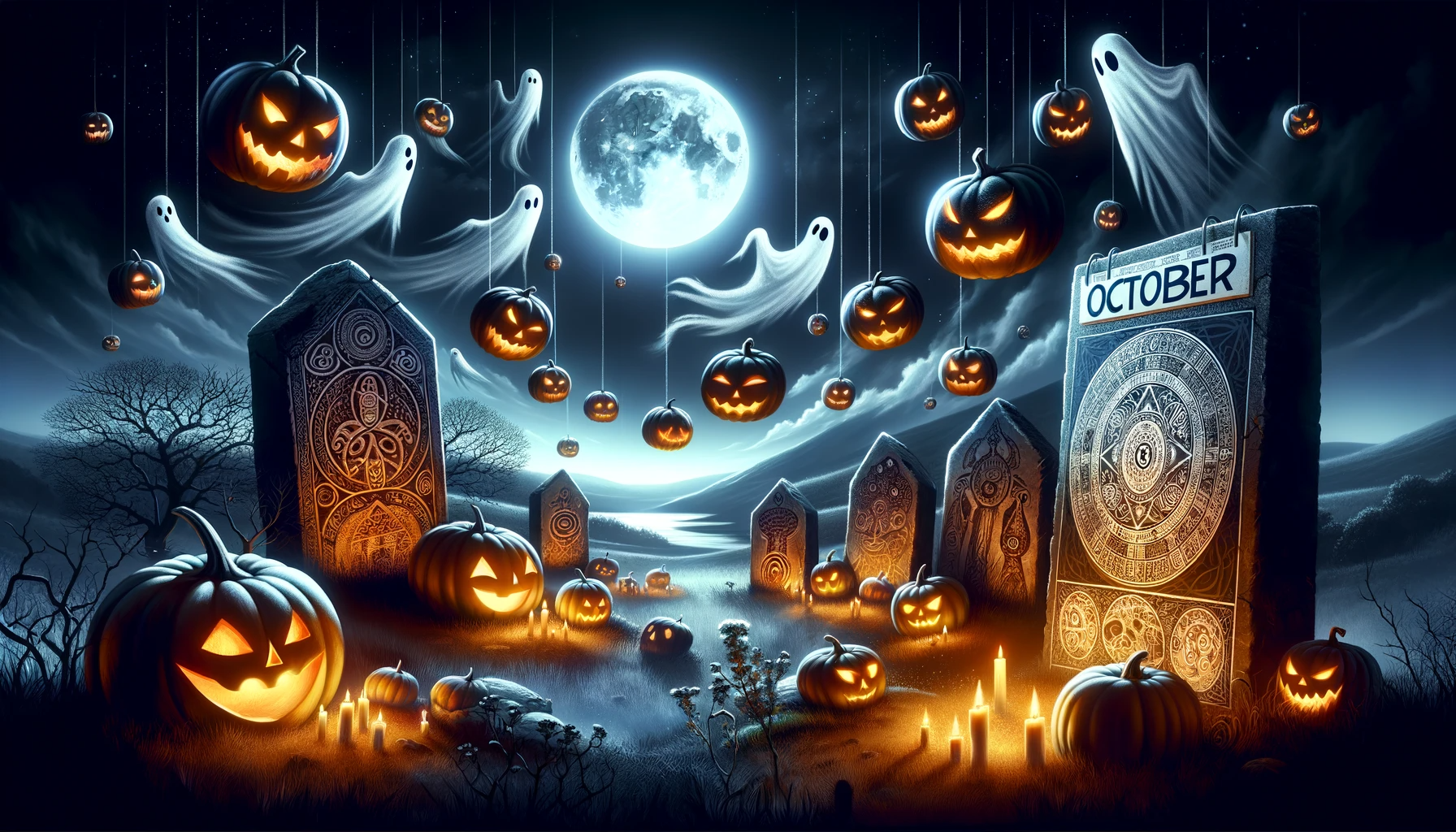 "Happy Halloween", by Marcel Gagné, created using DALL-E 3